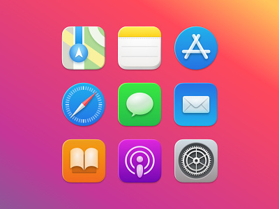 MacOS Big Sur icons redesign big sur bigsur figma gui icons ios macos redesign ui vector