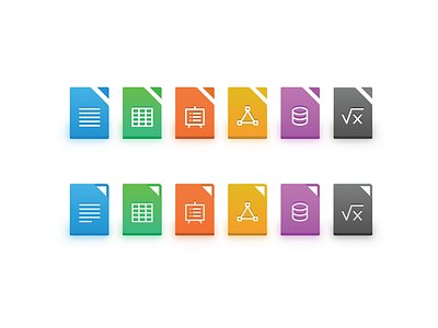 LibreOffice icons redesign design icon ui vector