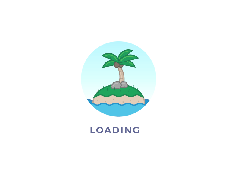 Loading: Palm tree animation animation island loading palm palm tree preloader