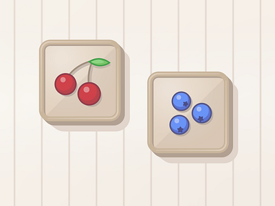 Two Random Berries Icons berries flat fruit fruits game design game ui icon icons illustrator ui vector