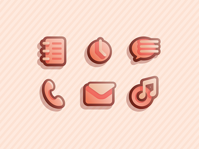 Warm theme icons cute gui icons theme ui uidesign vector warm