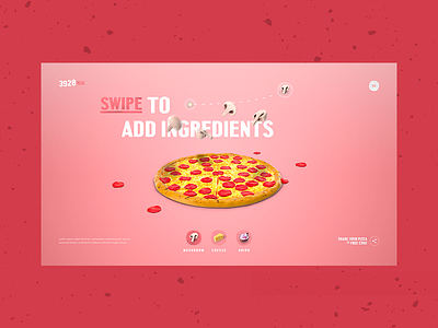 Pizza Game Concept cheese concept food game interaction mushroom pepperoni pizza web