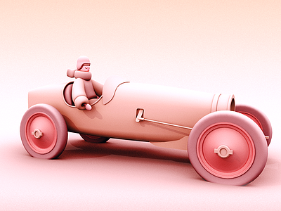 Sonia & her Bugatti type 35 3d car game gamecharacter gamedev maya model render vehicle