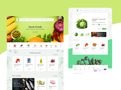 Farmfresh online stroe adobe adobexd creative store web webdesign website websitegesign xd ui kit