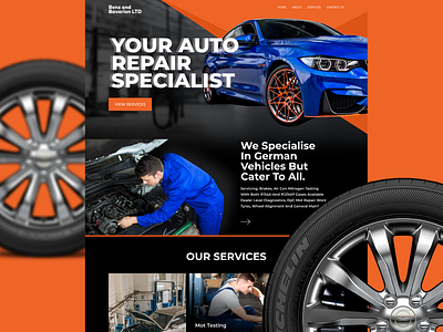 benz auto repair @design benz car design repair shop technication uidesigner web xd