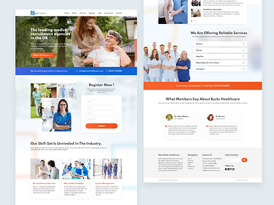 Medical Recruitment adobexd design promotion website