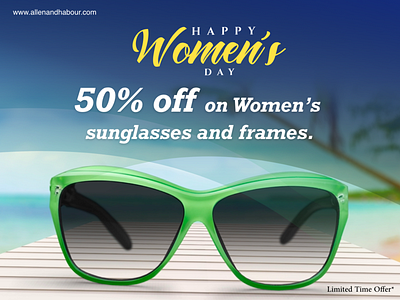 womens day adobexd card frames greeting offer promotion shop socialmedia special sunglass women