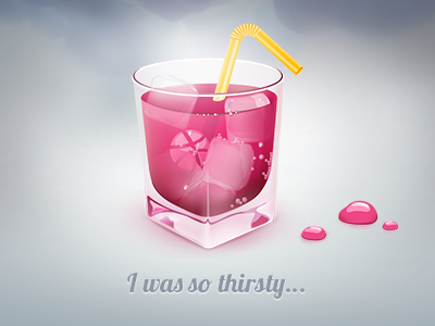Dribble - Pink Lemonade illustration invitation invite lemonade pink color thanks