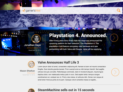 New Blog Design for Gamer's Hive