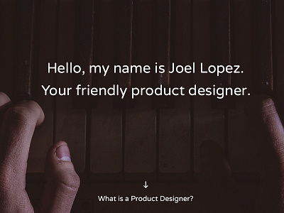 Portfolio V7 one page portfolio product designer