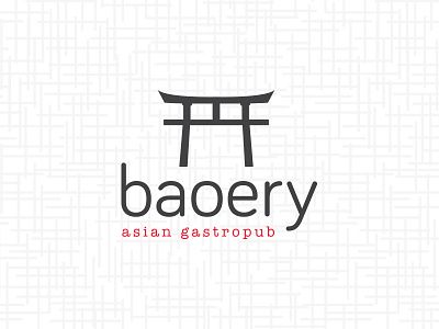 Baoery | Asian Gastropub asian brand design gate logo restaurant torii