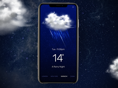 Weather App Concept 3d weather mobile app ui weather app