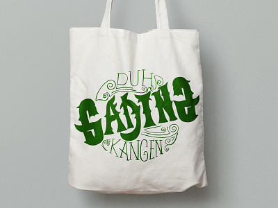 Canvas Tote Bag Duh Kangen bag design freedesign handlettering ilusrations lettering logo tote bag totebag type