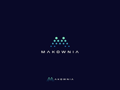 Makownia electronics logo brand identity branding consumer electronics dots electronics identity logo logo design shop vector