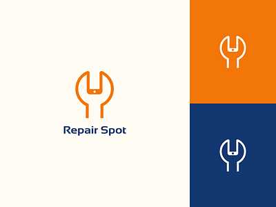 Repair Spot - phone service brand identity branding identity logo logo design mobile phone phone service repair service spot vector