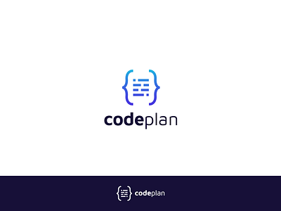 Codeplan logo bracket brand identity branding code coding design identity logo logo design plan programming vector website