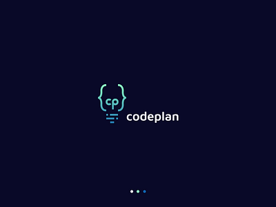 Light bulb + cp + curly brackets + code brackets brand identity branding code coding color creative design developer html identity letter light bulb logo logo design programming solution vector web website