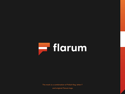 Polish support of Flarum logo concept brand identity branding concept creative design flarum forum gradient identity letter logo logo design mark monogram poland polish speech bubble symbol technology vector