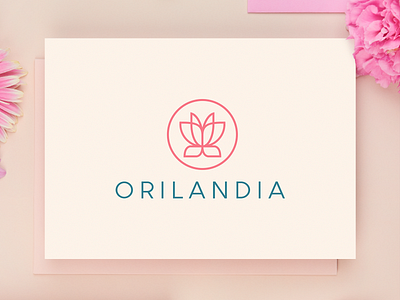 Orilandia logo presentation beauty brand identity branding butterfly cosmetics creative design elegant fashion feminine flower identity logo logo design lotus luxury mark symbol vector website