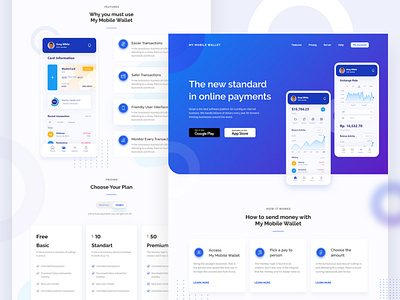 Smart Payment Solution - Mobile App Landing Page corporate design landing page mobile app payment app ui ux