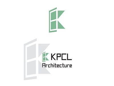 Zzzz branding illustration k letter k logo k window logo kpcl architect logo logo design window logo