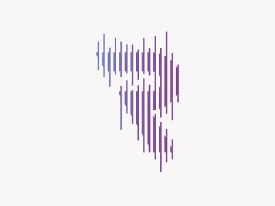 R branding icon illustration logo sound typography vector wave