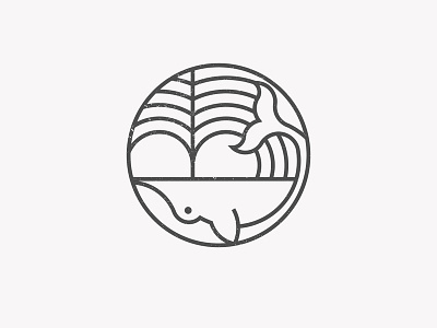 Whale Logo animal branding design icon illustration line art logo vector whale