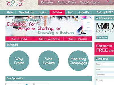 4 Business Expo Exhibitors Page branding design doncaster logo web