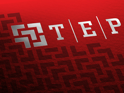 T.E.P with repeating pattern design logo