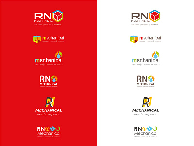 RN Mechanical Logo Concepts branding concept design doncaster ideas logo logo design