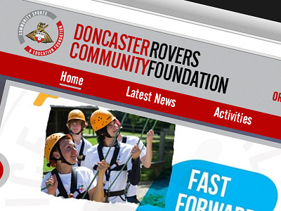 Website banner charity community doncaster football header hero image nav navigation sport web website