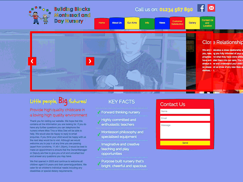 Building Blocks Montessori | Animation animation responsive web design web development