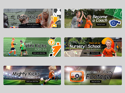 Mini Kicks | Application | Web Banners banners brand clean consistent icons web banners web design