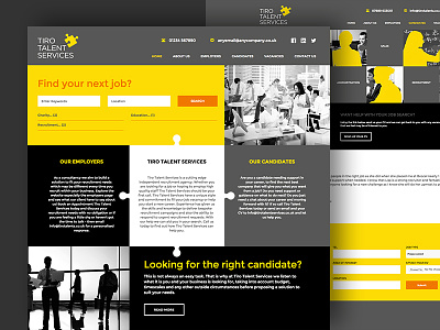 Tiro Talents | Homepage | Candidates bespoke broadbean integration recruitment web web design web development website.