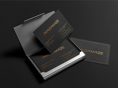 Premium Business card for an Architect architect architecture black branding business card design foil printing handmade paper logo design minimal premium visitingcard