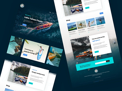 Boating website UI