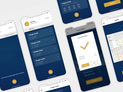 Golf App Design app golf ui
