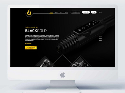 BlackGold website design branding design illustration ui ux web