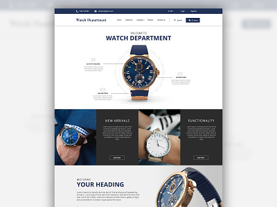 Watch Department (Website Design) ui ux design website