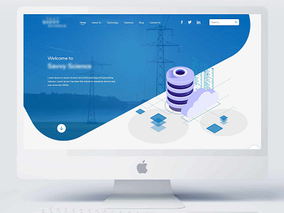 Technology website design illustration typography ui ux website website design