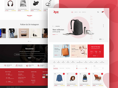 Abir Store website mockup banner branding business design icon illustration logo mockup shopping card shopping website ui ui ux design ux web website website design