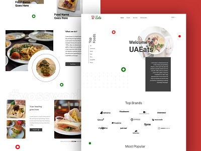 UAEats website ui design illustration ui ui ux design ux vector web website website design