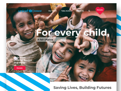 UNICEF website concept children donate redesign uidesign unicefie unicefireland uniceforg unifec web webdesign website concept