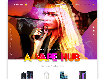 A Vape Hub website bold design dailyui design dublin logo uipractice uxuidesign vape vapewebsite web