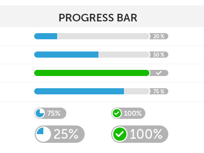 Flat progress bar bar clean color flat progress