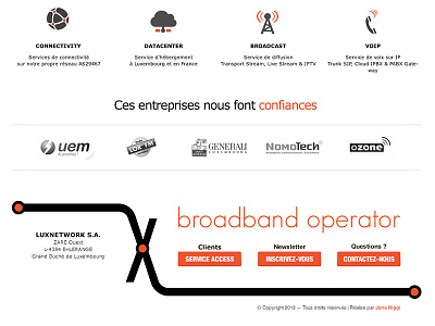 Footer - Luxnetwork broadband operator broadband broadcast connectivity datacenter network operator stream voip