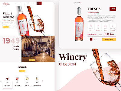 Winery UI design design web design wine