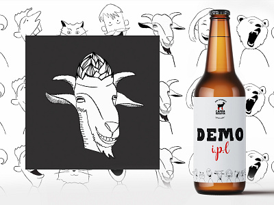 Beer label ''Demo Capra Noastra" (Our Goat)