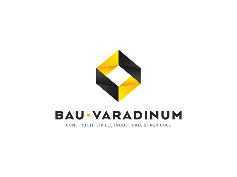 Bau Varadinum Logo animation brand branding construction design identity logo motion reveal