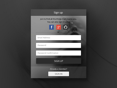 Daily UI #001 - Sign Up 001 daily sign ui up